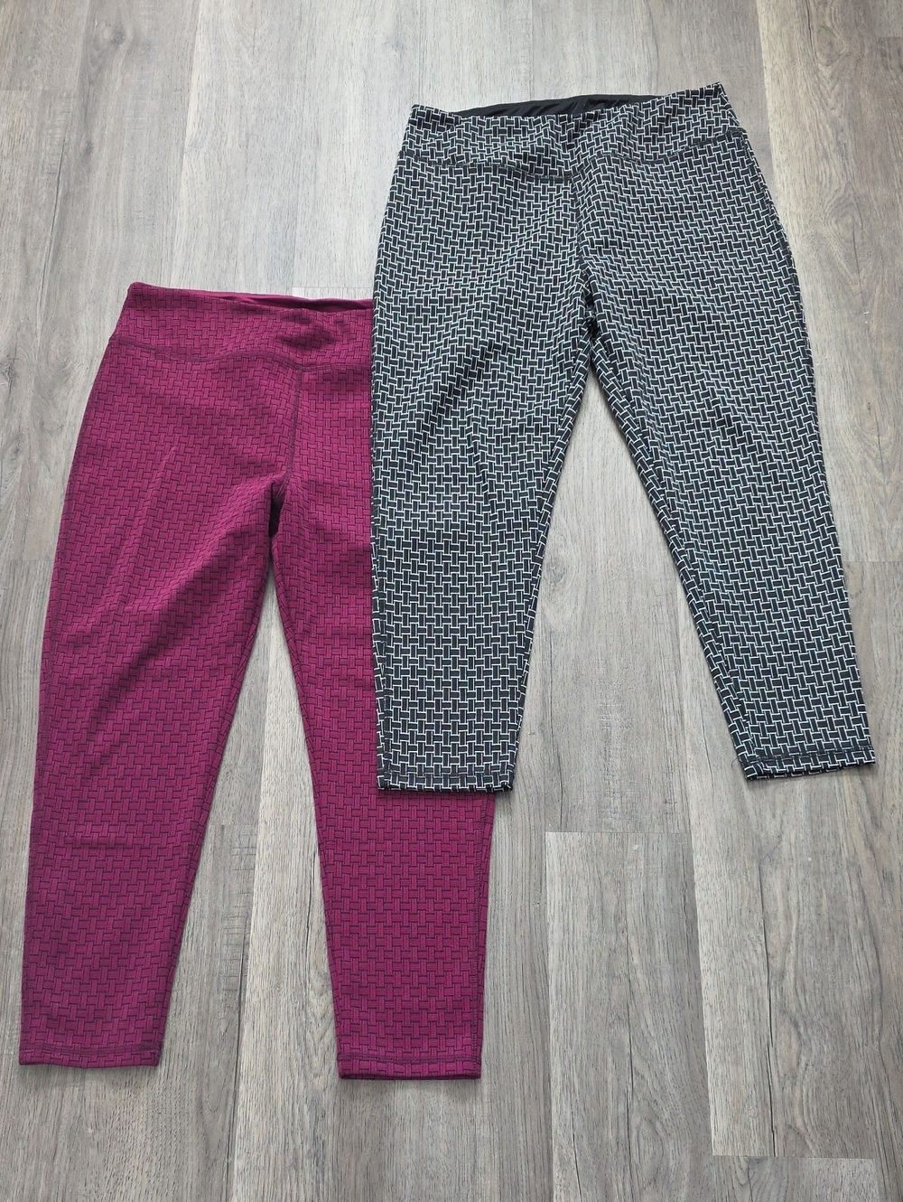 Ashley Blue Geometric Patterned Leggings Bundle XL